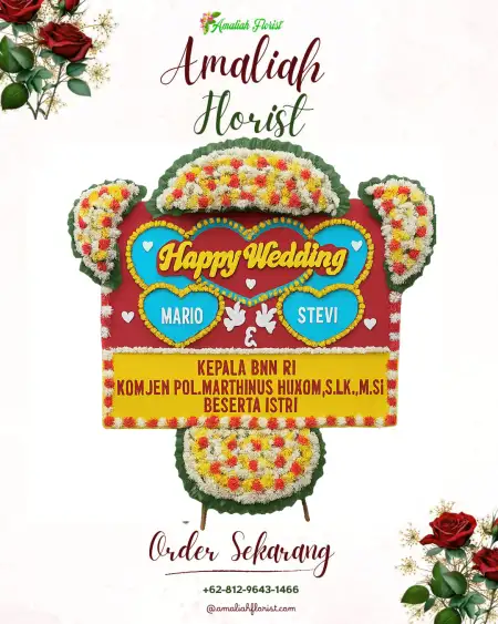 Papan Bunga Pernikahan Paji
